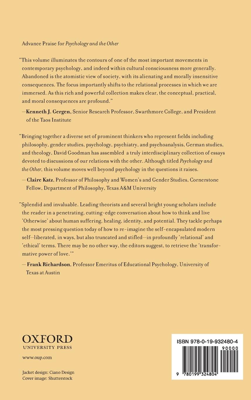 Rückseitencover Psychology and the Other