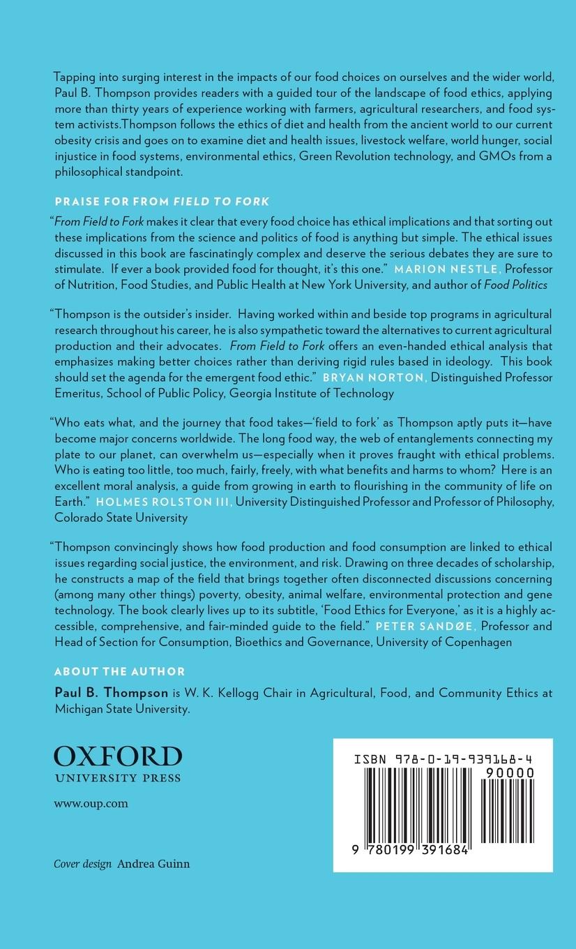 Rückseitencover From Field to Fork