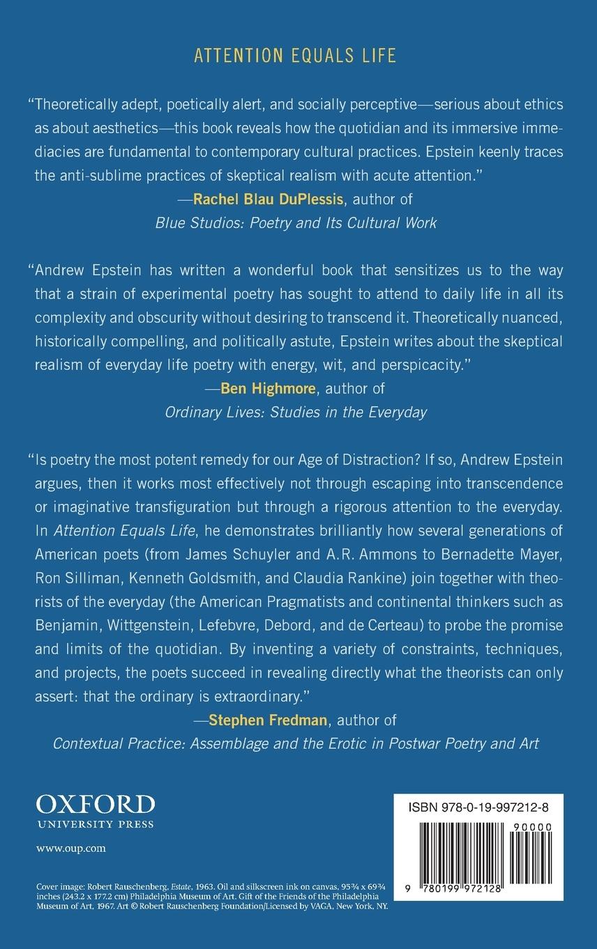 Rückseitencover Attention Equals Life