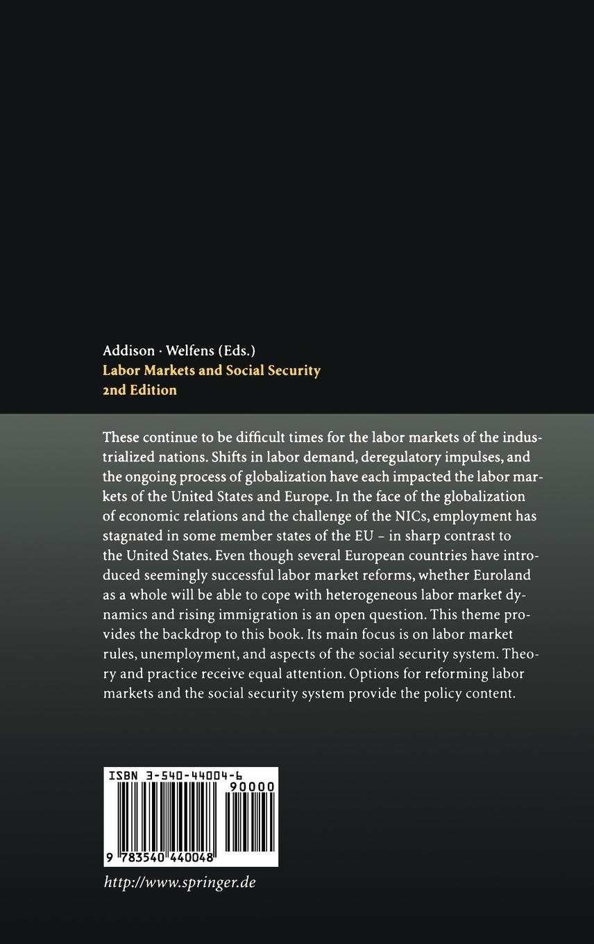 Rückseitencover Labor Markets and Social Security