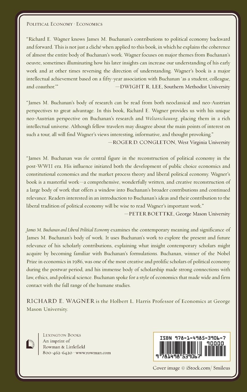 Rückseitencover James M. Buchanan and Liberal Political Economy