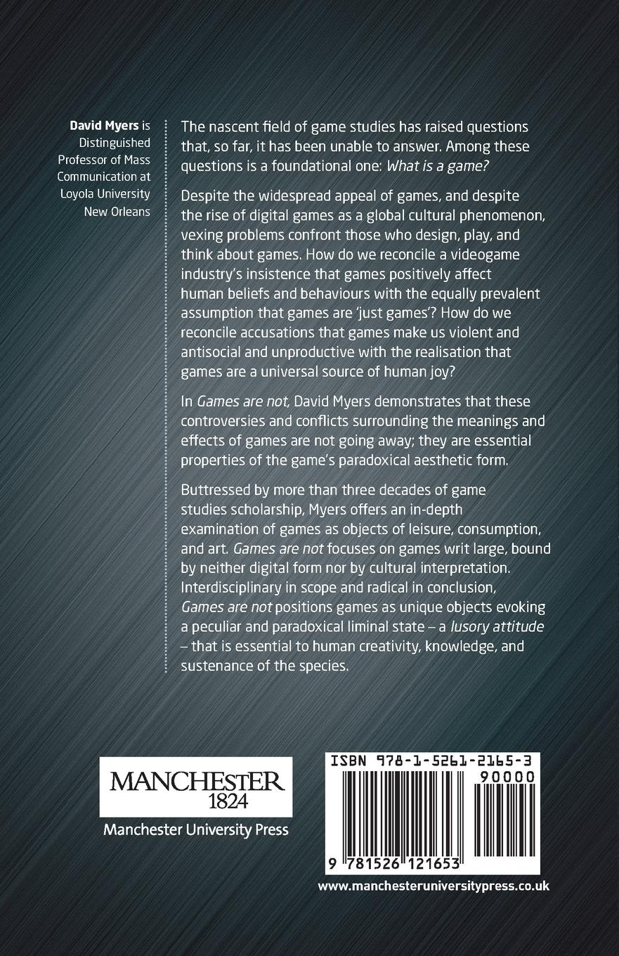 Rückseitencover Games are not