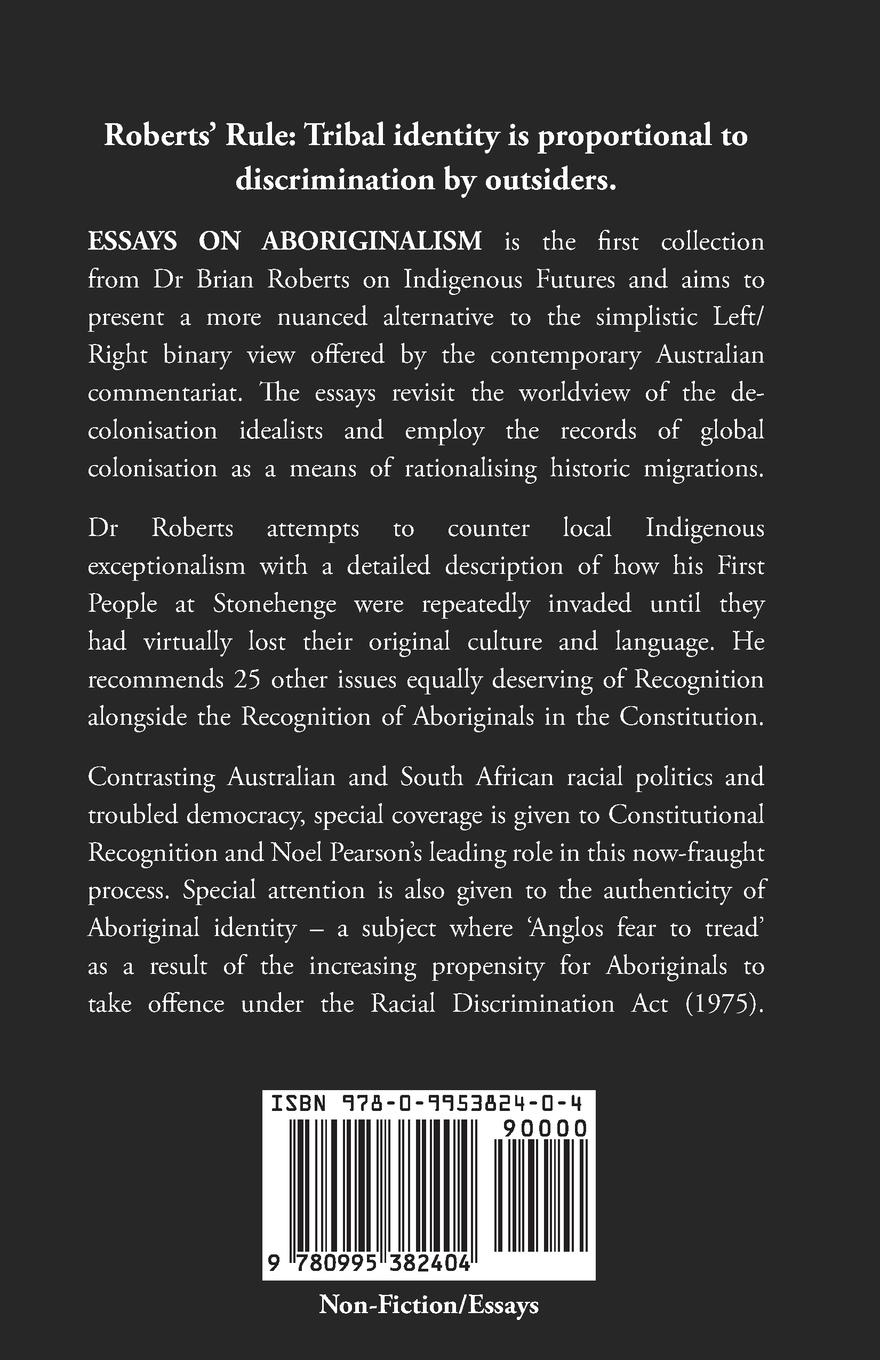 Rückseitencover Essays on Aboriginalism