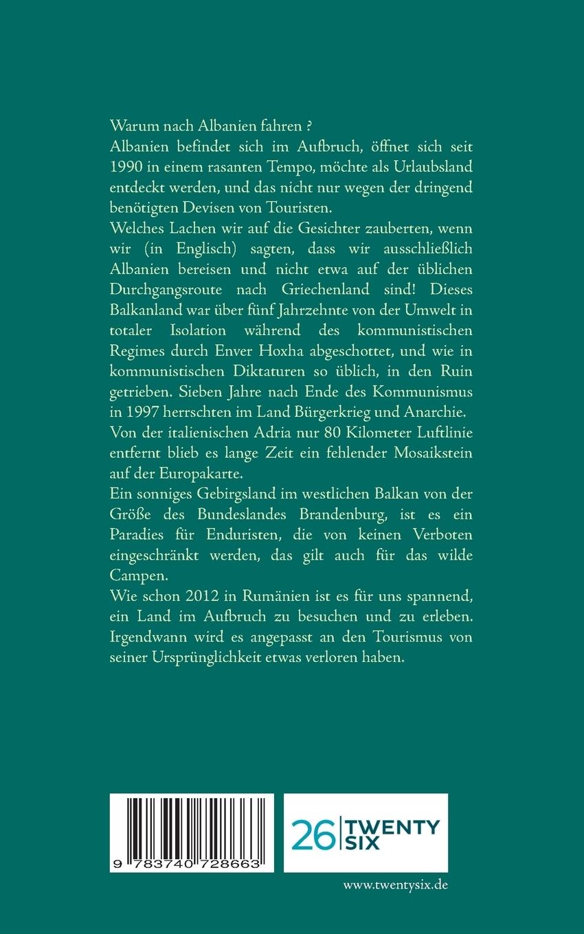 Rückseitencover Albanien & Montenegro mit dem Motorrad