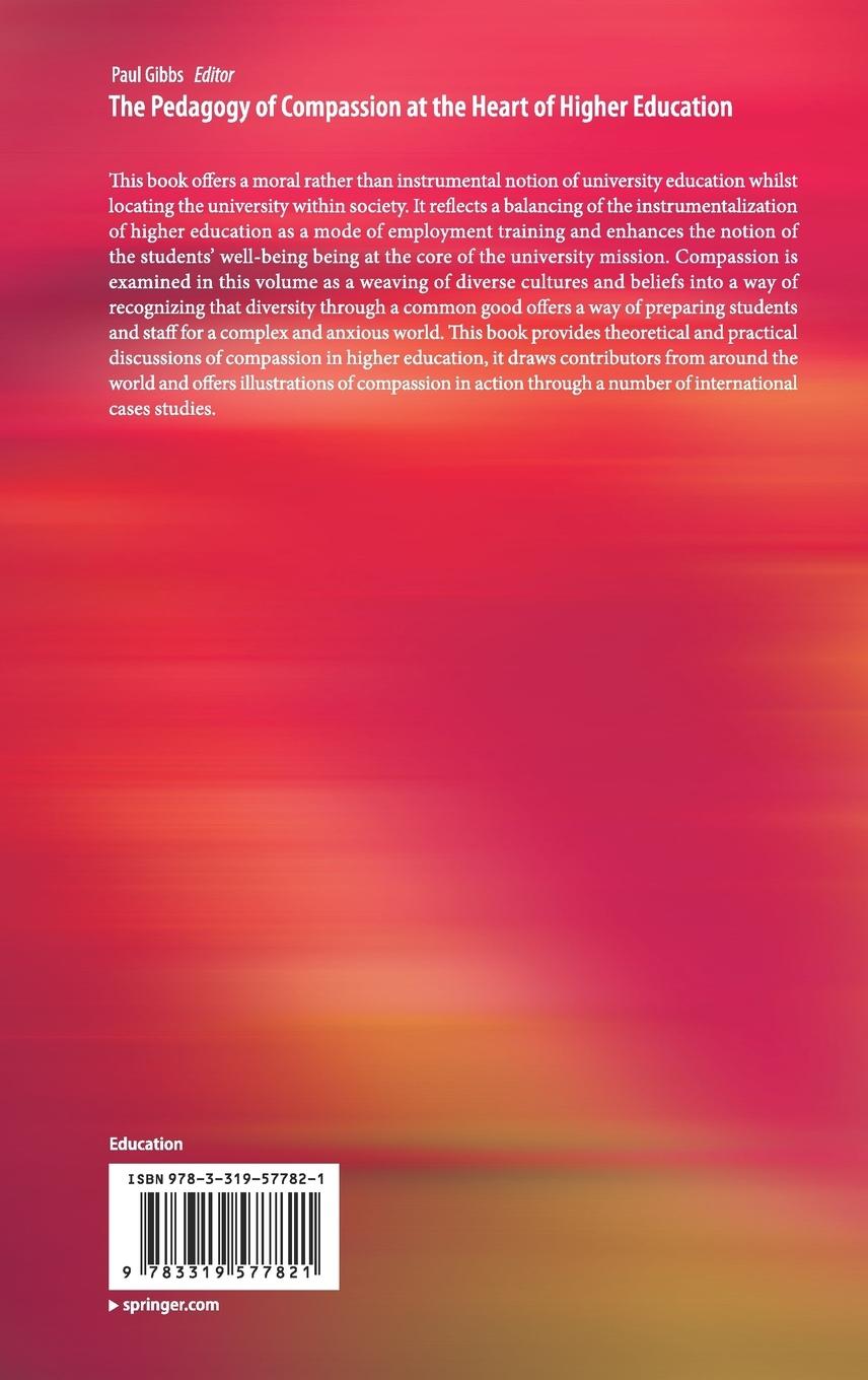 Rückseitencover The Pedagogy of Compassion at the Heart of Higher Education