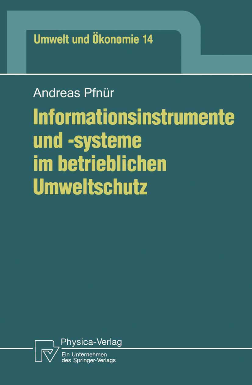 Vorderes Coverbild Informationsinstrumente und -systeme im betrieblichen Umweltschutz