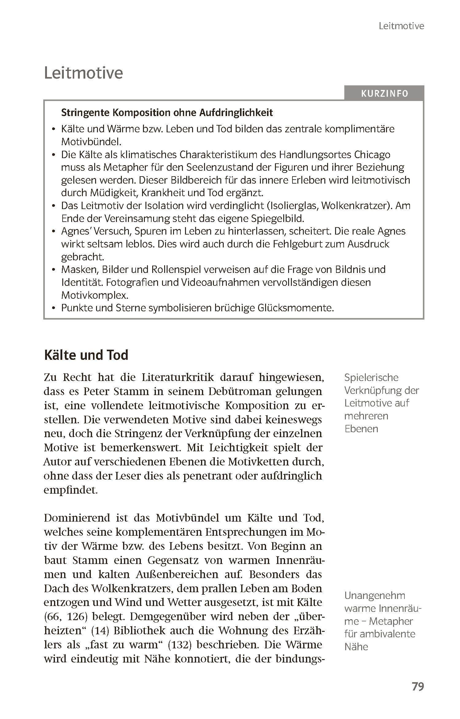 Beispielinhalt (Bild) Lektürehilfen Peter Stamm "Agnes"