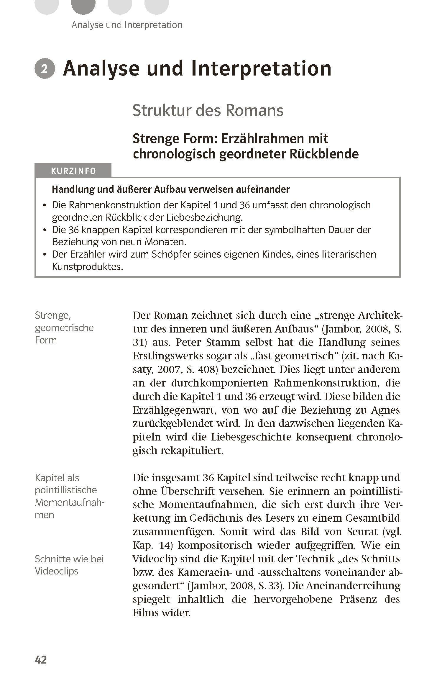 Beispielinhalt (Bild) Lektürehilfen Peter Stamm "Agnes"
