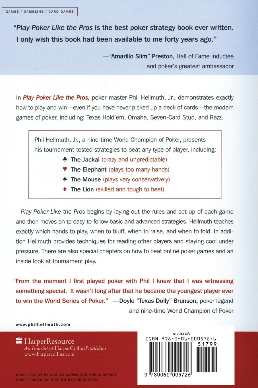 Rückseitencover Play Poker Like the Pros