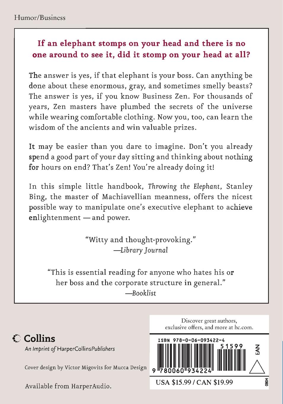 Rückseitencover Throwing the Elephant