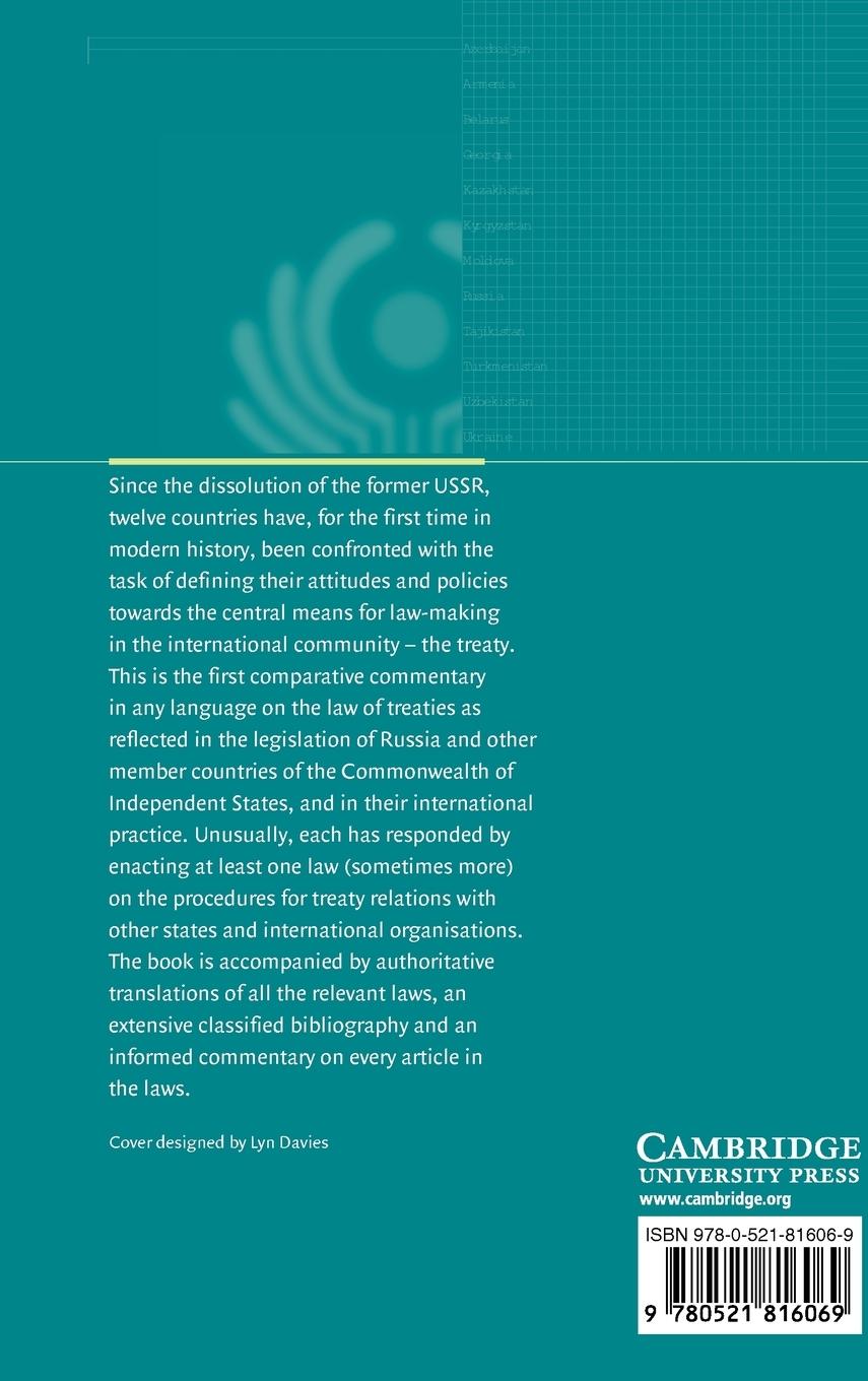 Rückseitencover The Law of Treaties in Russia and the Commonwealth of Independent States