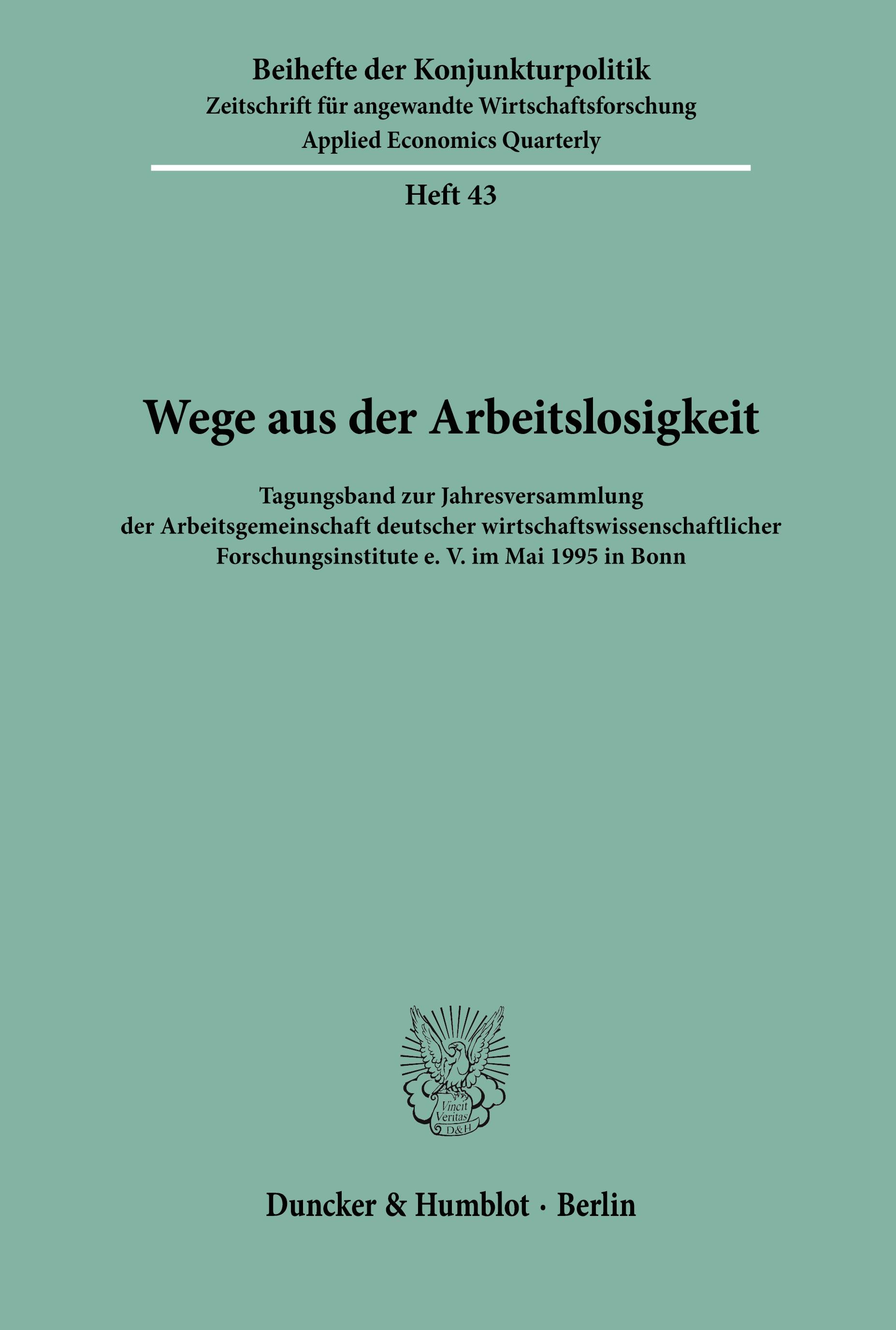 Vorderes Coverbild Wege aus der Arbeitslosigkeit.