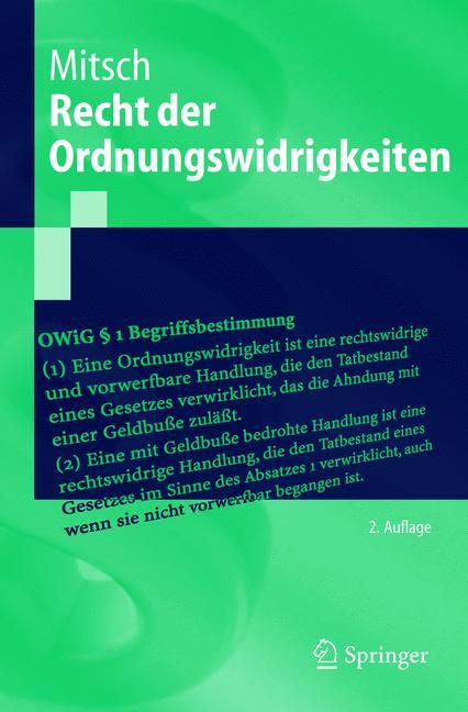 Vorderes Coverbild Recht der Ordnungswidrigkeiten
