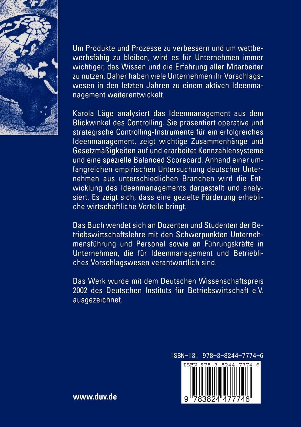 Rückseitencover Ideenmanagement