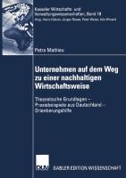 Vorderes Coverbild Unternehmen auf dem Weg zu einer nachhaltigen Wirtschaftsweise