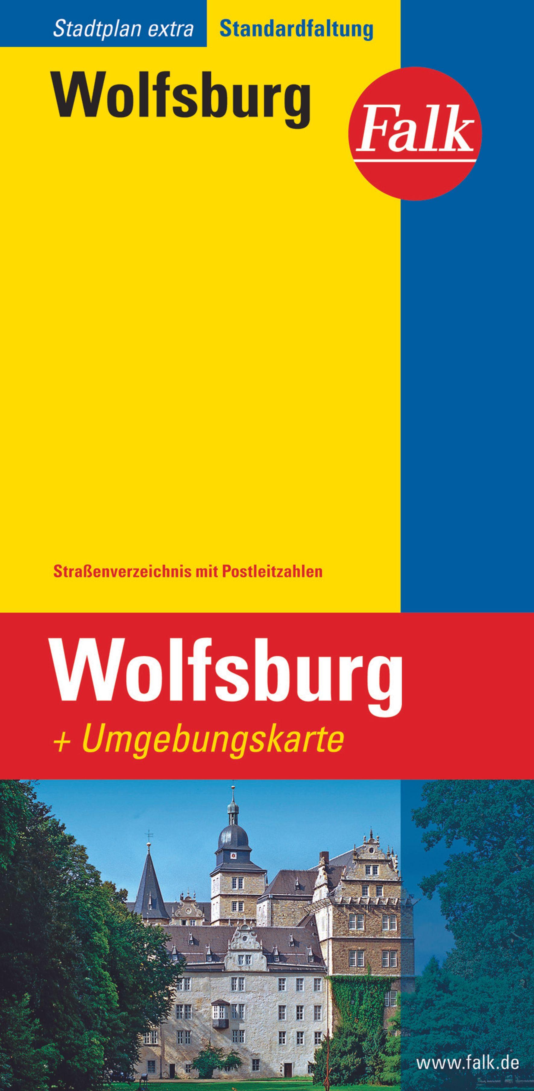 Vorderes Coverbild Falk Stadtplan Extra Standardfaltung Wolfsburg 1:21 000