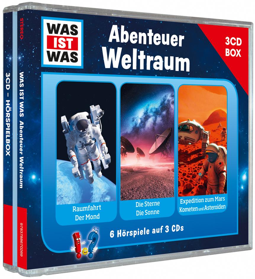 Vorderes Coverbild WAS IST WAS 3-CD-Hörspielbox Abenteuer Weltraum