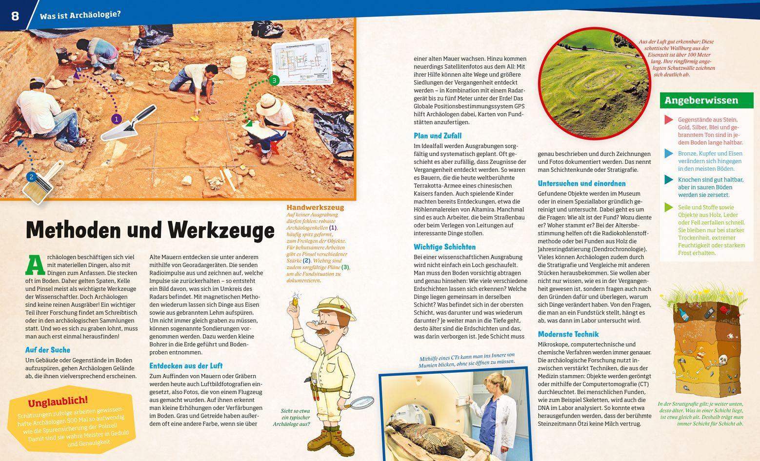 Beispielinhalt (Bild) WAS IST WAS Band 141 Archäologie. Schätze der Vergangenheit