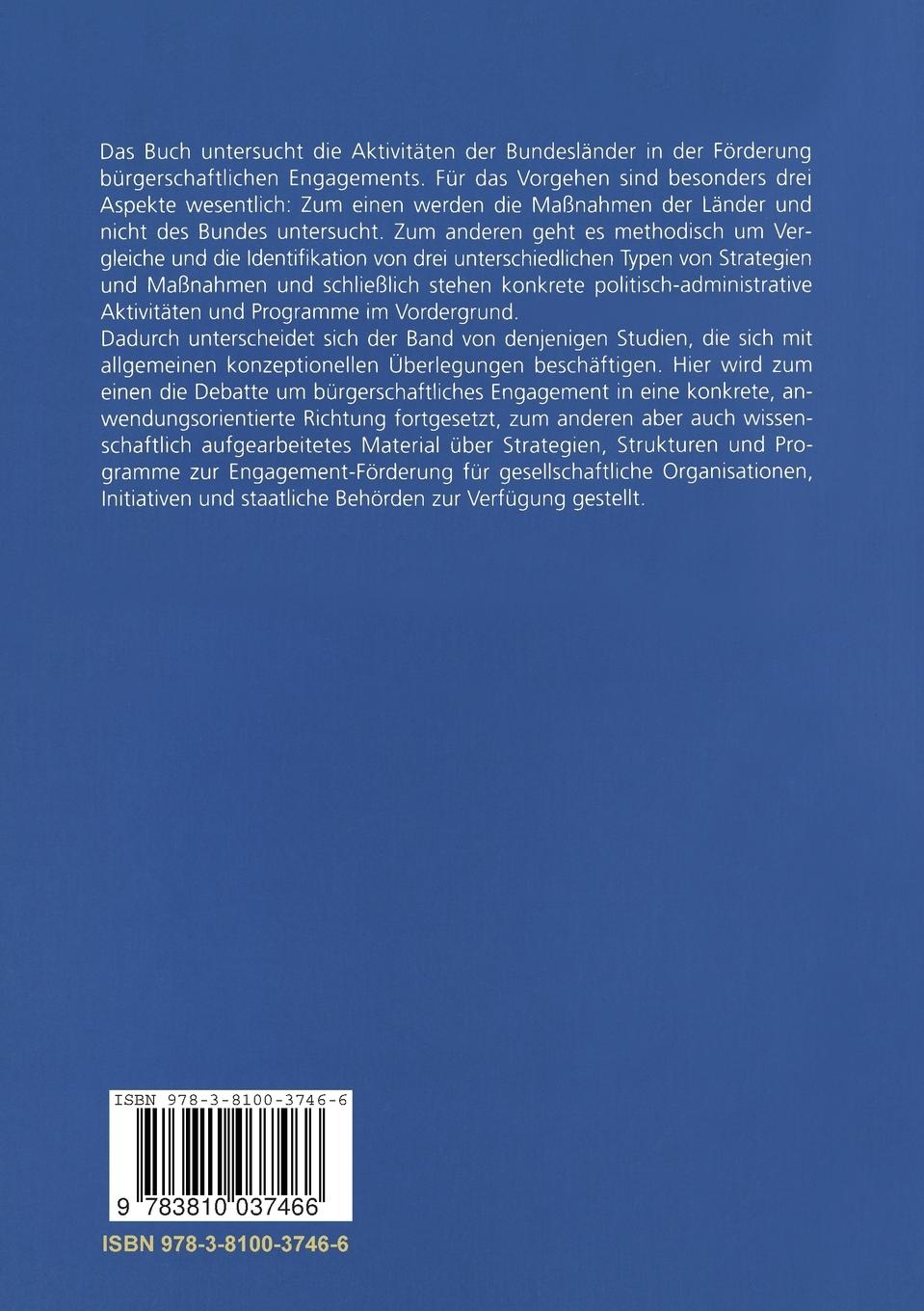 Rückseitencover Bürgerschaftliches Engagement