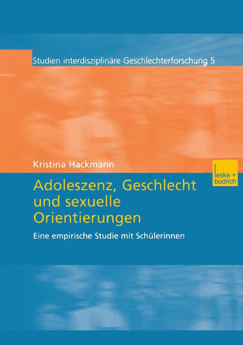 Vorderes Coverbild Adoleszenz, Geschlecht und sexuelle Orientierungen