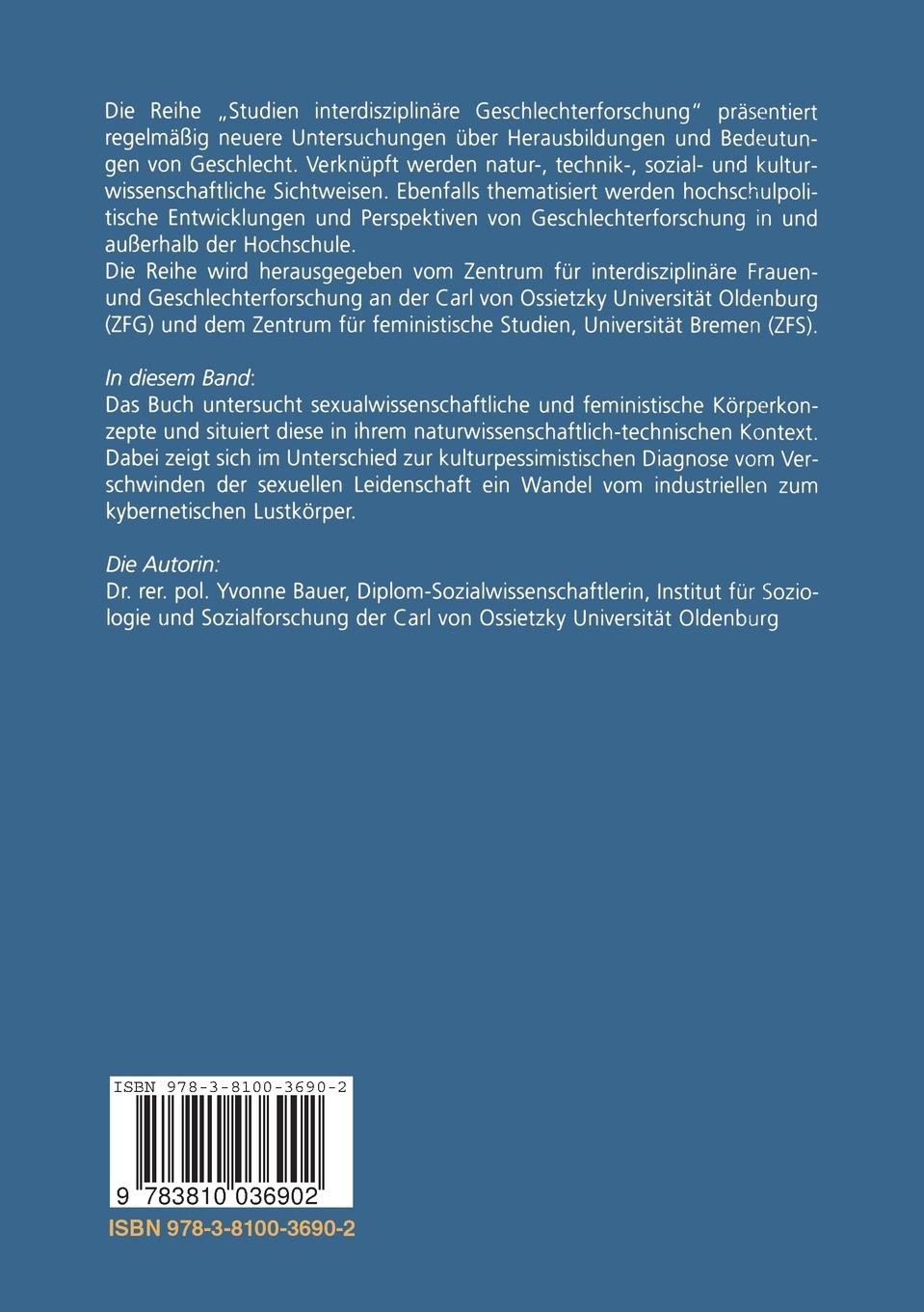 Rückseitencover Sexualität - Körper - Geschlecht