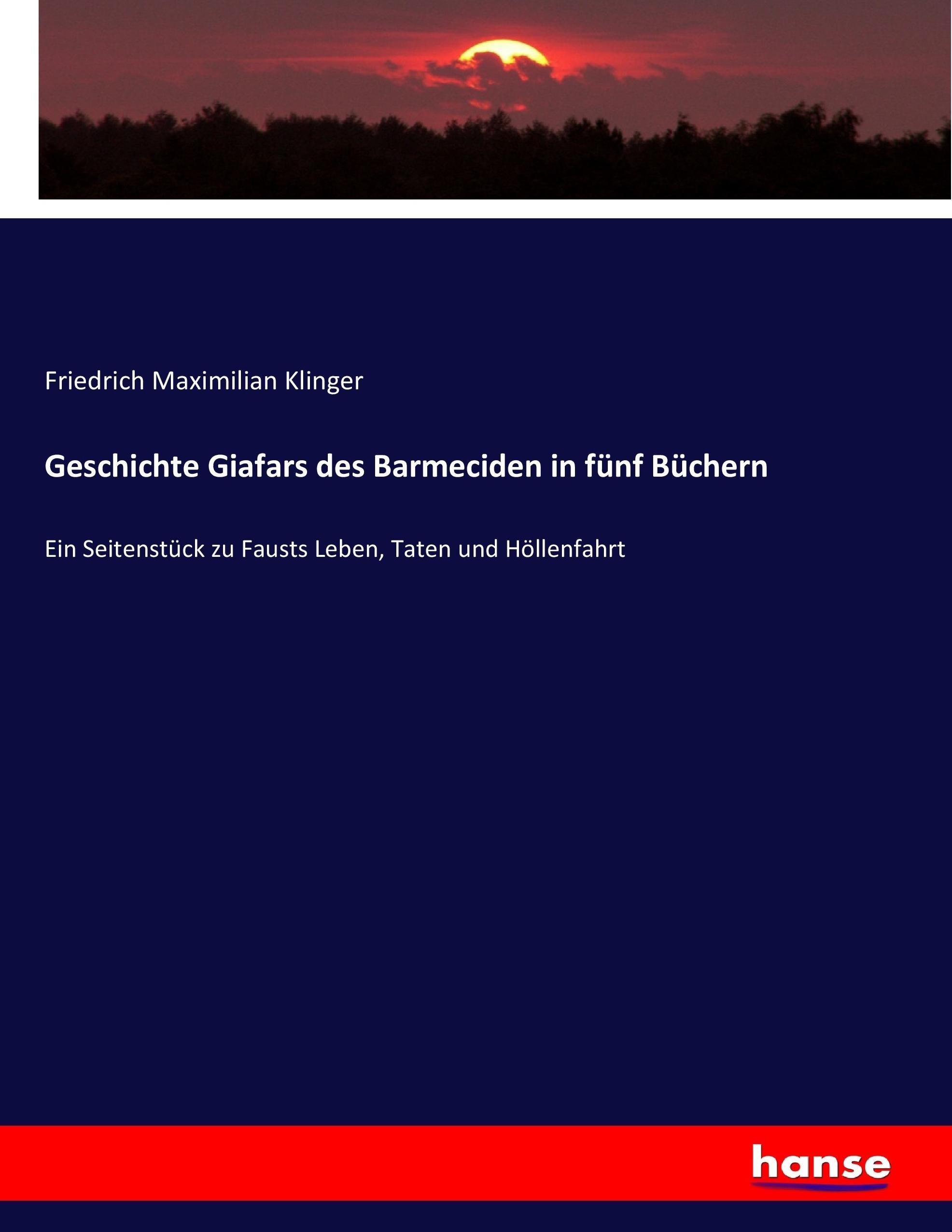 Vorderes Coverbild Geschichte Giafars des Barmeciden in fünf Büchern