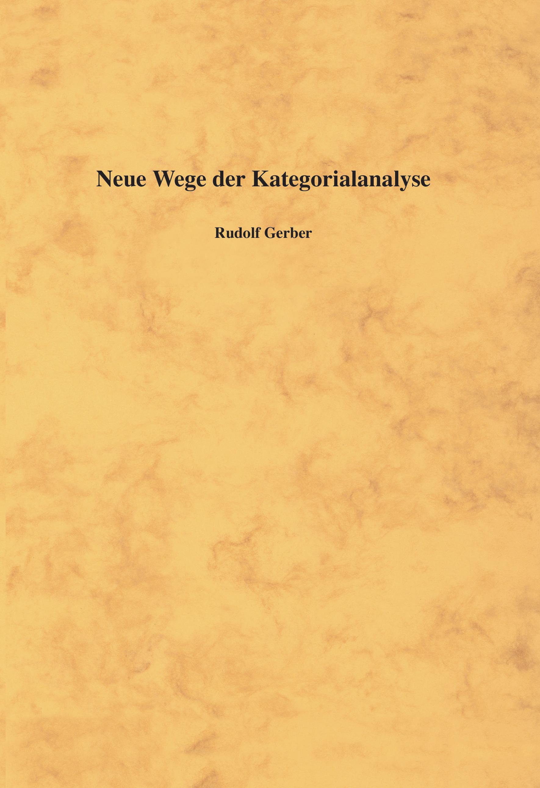 Vorderes Coverbild Neue Wege der Kategorialanalyse