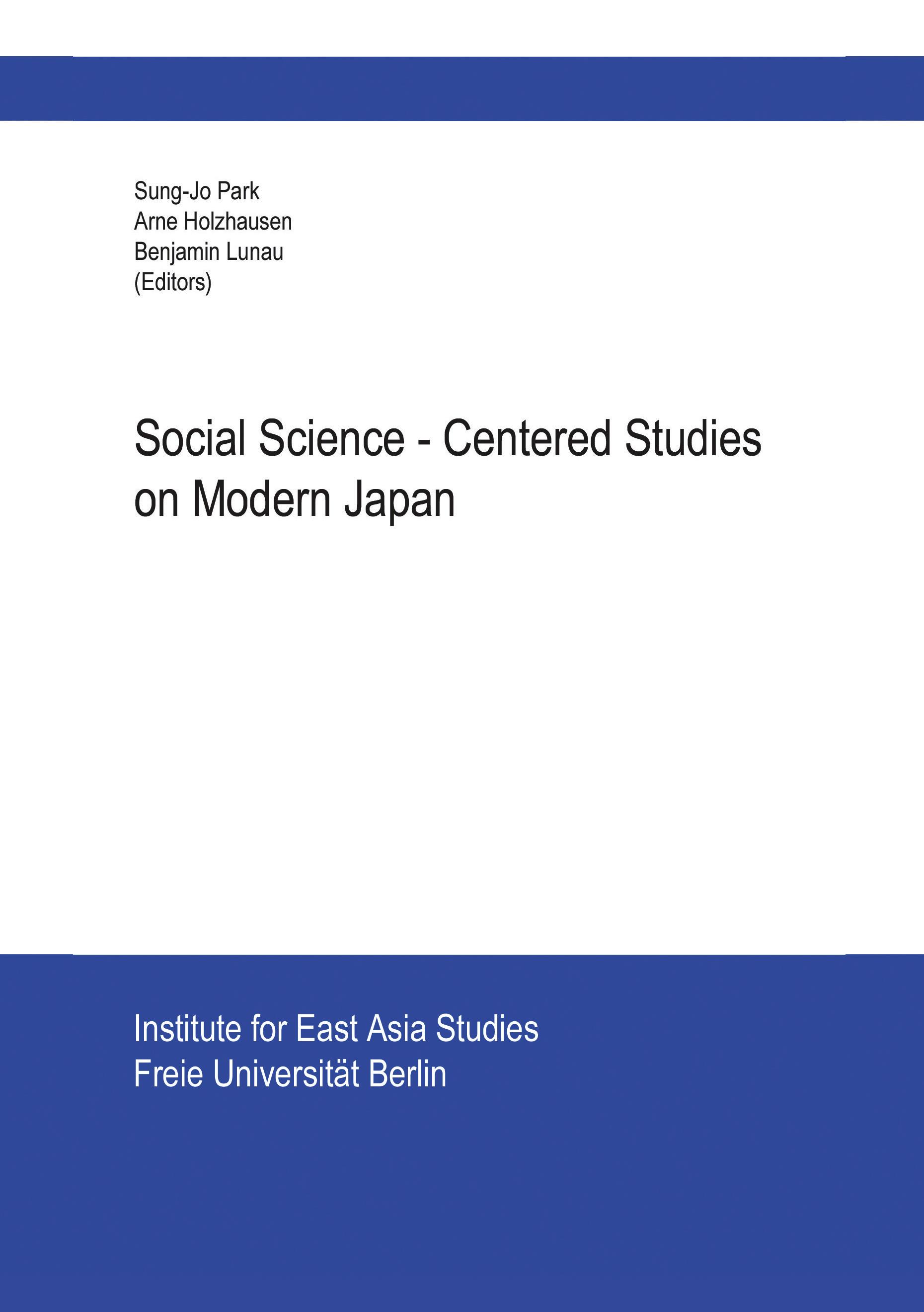 Vorderes Coverbild Social Science-Centered Studies on Modern Japan