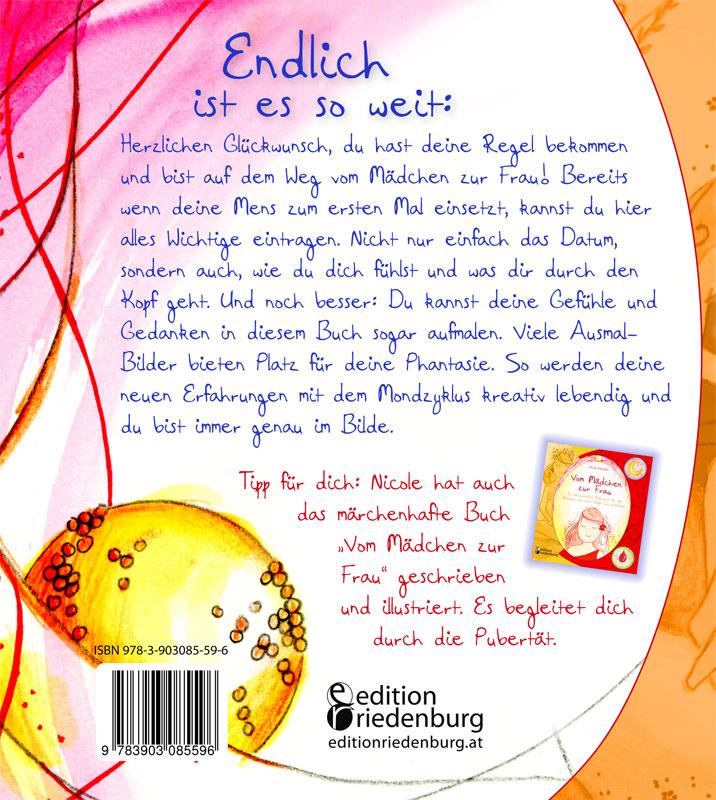Rückseitencover In der Regel wunderbar - Ein zauberhafter Menstruationskalender für alle Mädchen, die ihren Körper neu entdecken