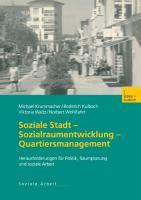 Vorderes Coverbild Soziale Stadt - Sozialraumentwicklung - Quartiersmanagement