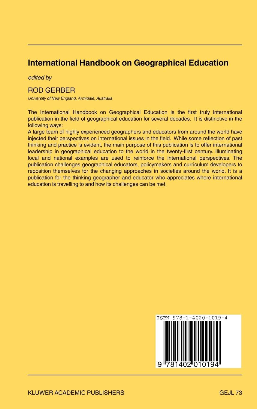 Rückseitencover International Handbook on Geographical Education
