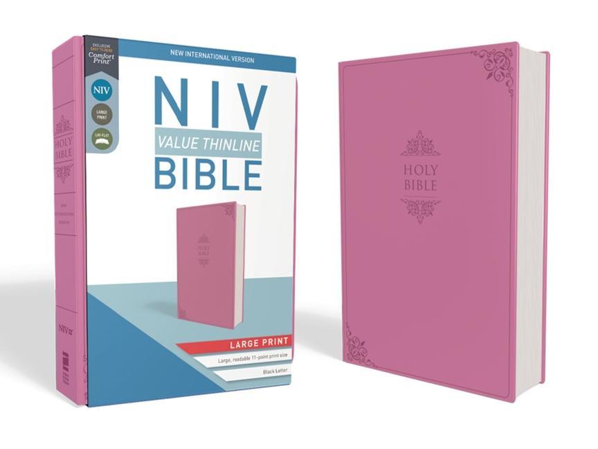 Vorderes Coverbild NIV, Value Thinline Bible, Large Print, Imitation Leather, Pink
