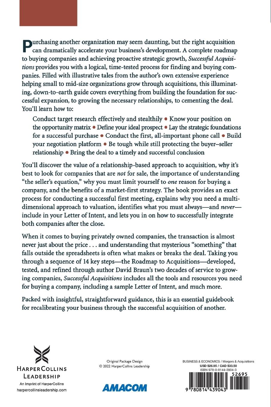 Rückseitencover The Successful Acquisitions