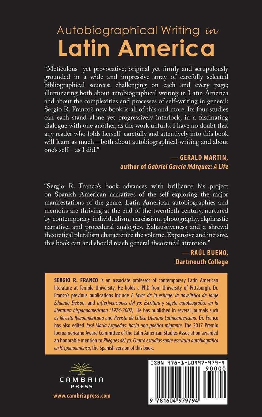 Rückseitencover Autobiographical Writing in Latin America