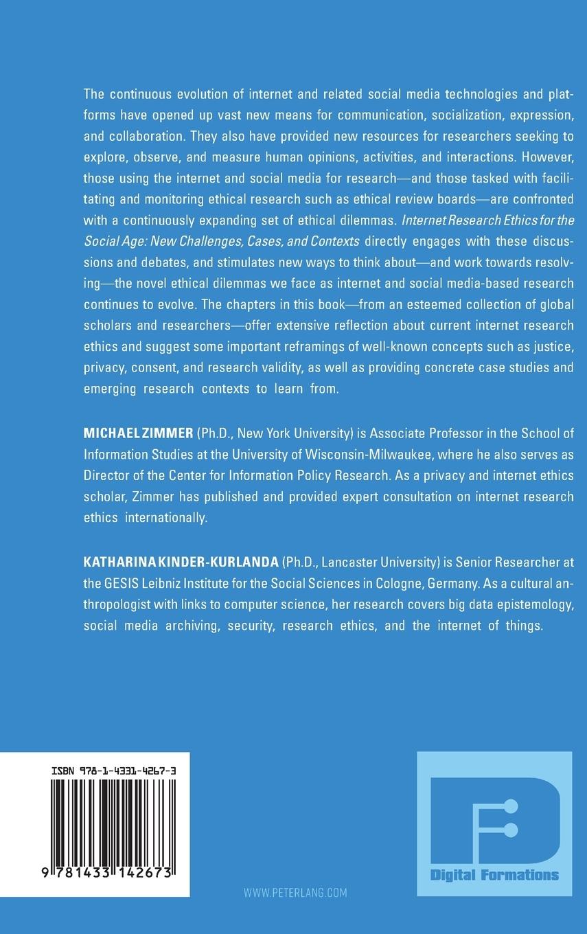 Rückseitencover Internet Research Ethics for the Social Age