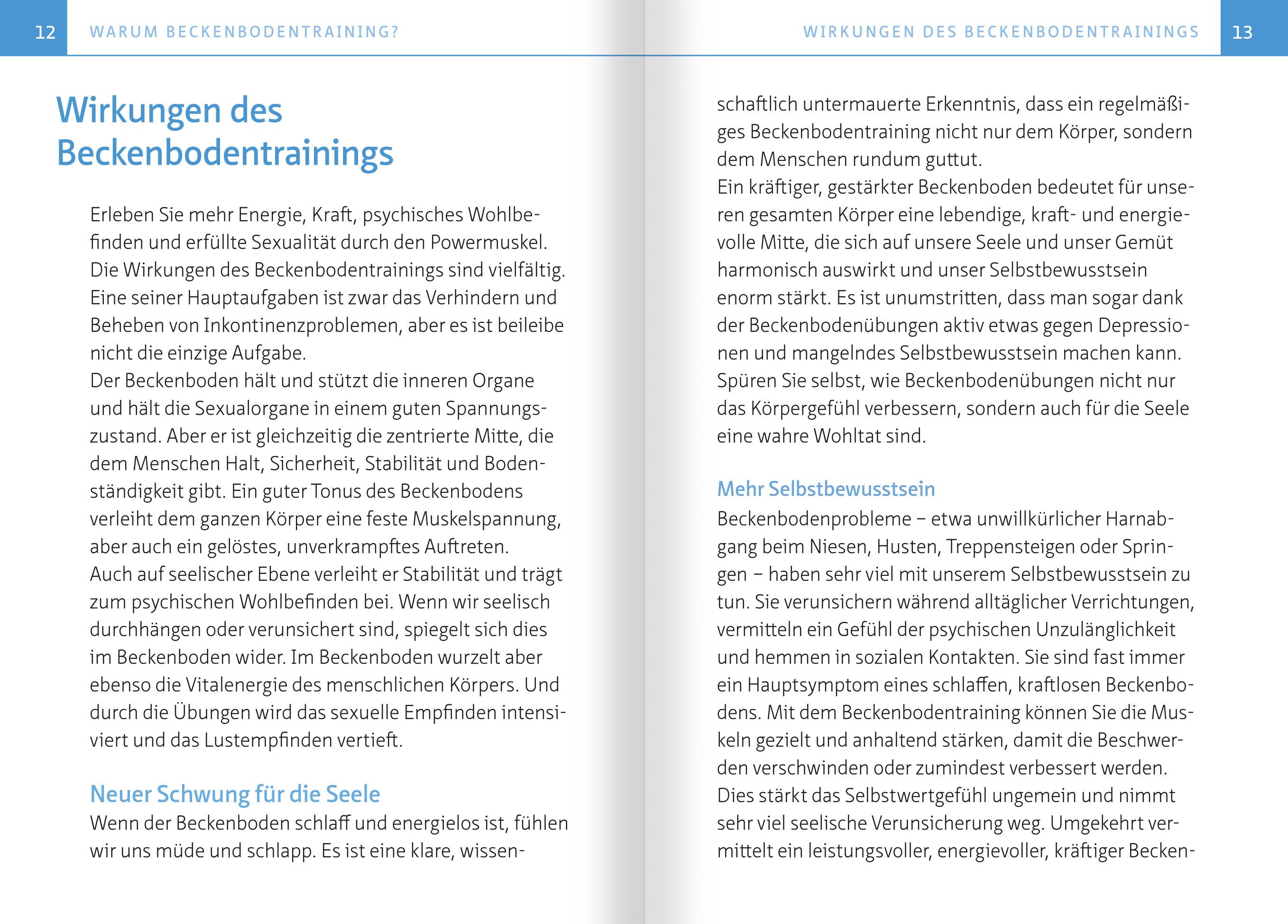 Beispielinhalt (Bild) Energiequelle Beckenboden. Kompakt-Ratgeber