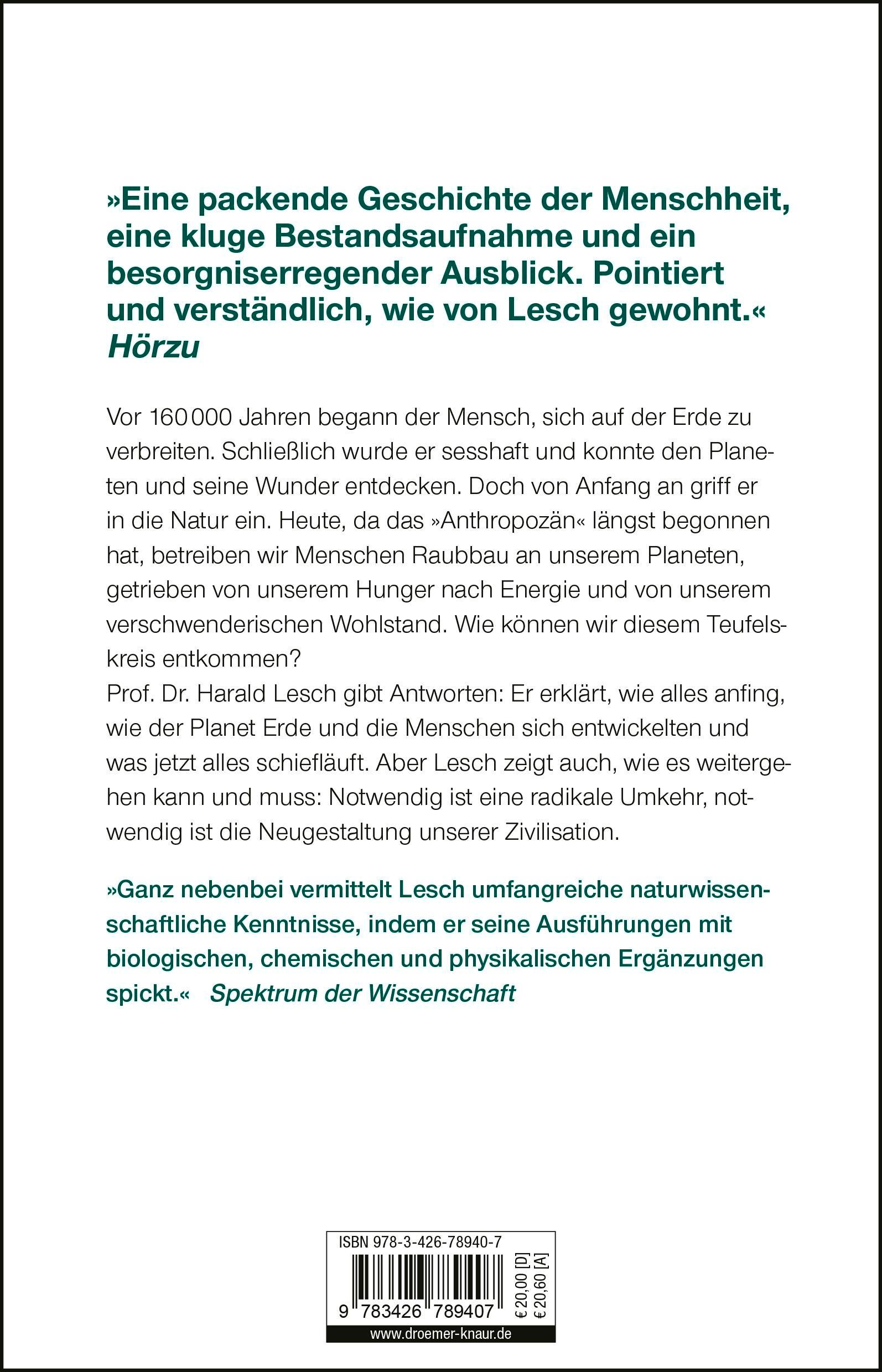 Rückseitencover Die Menschheit schafft sich ab
