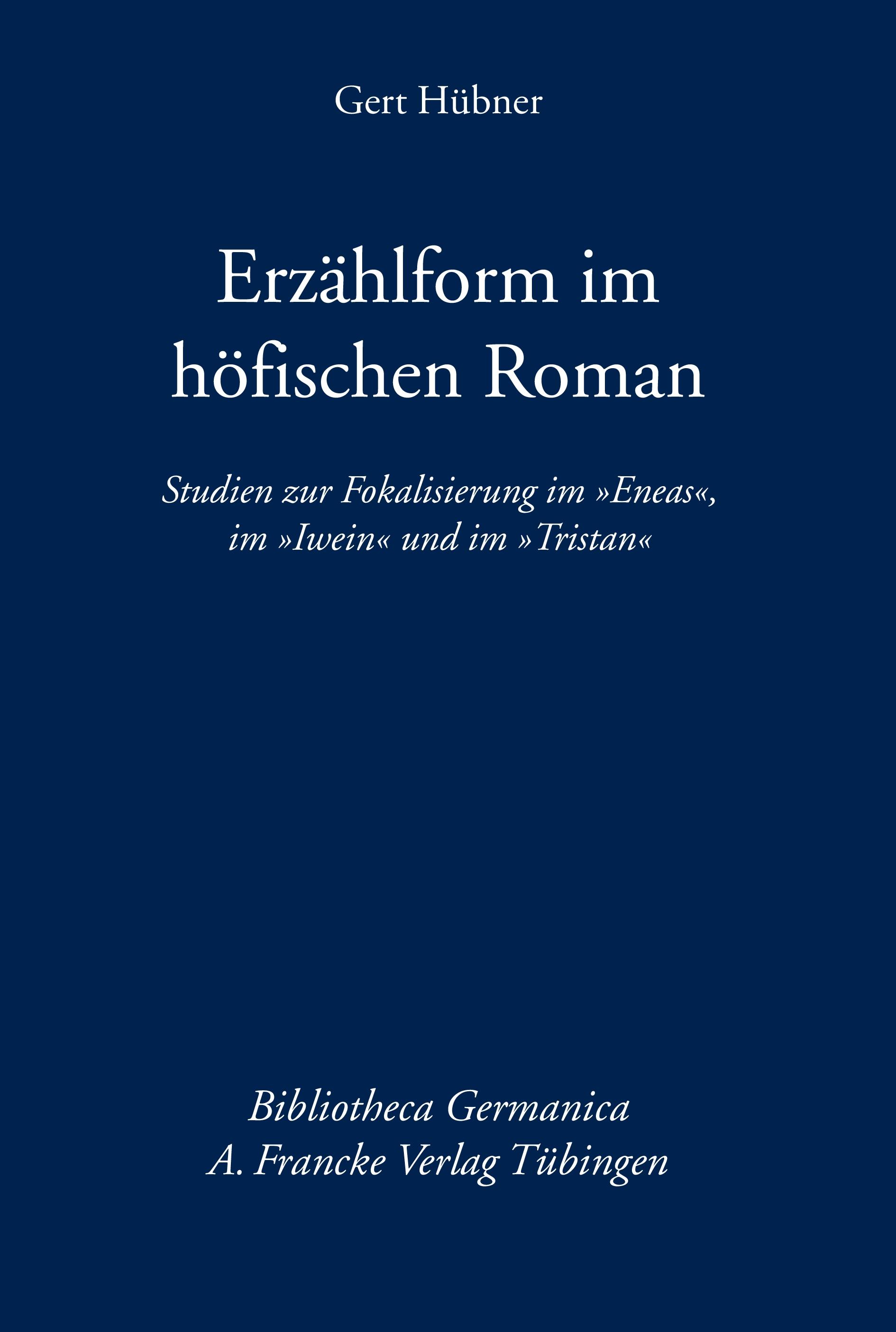 Vorderes Coverbild Erzählform im höfischen Roman