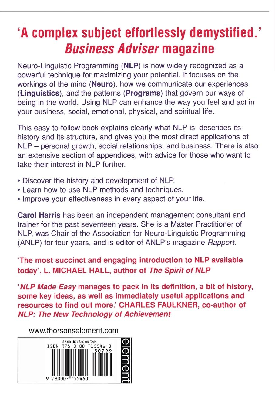 Rückseitencover NLP Made Easy