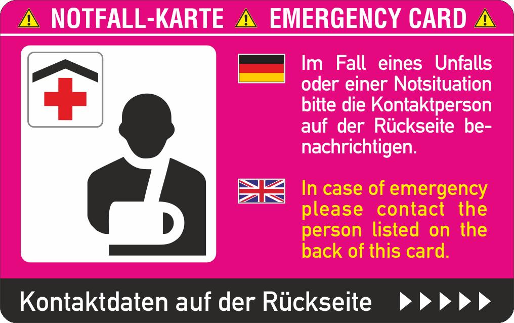 Beispielinhalt (Bild) Notfallkarte