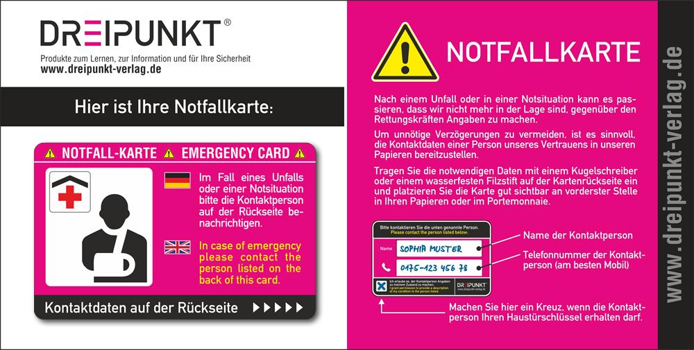 Vorderes Coverbild Notfallkarte