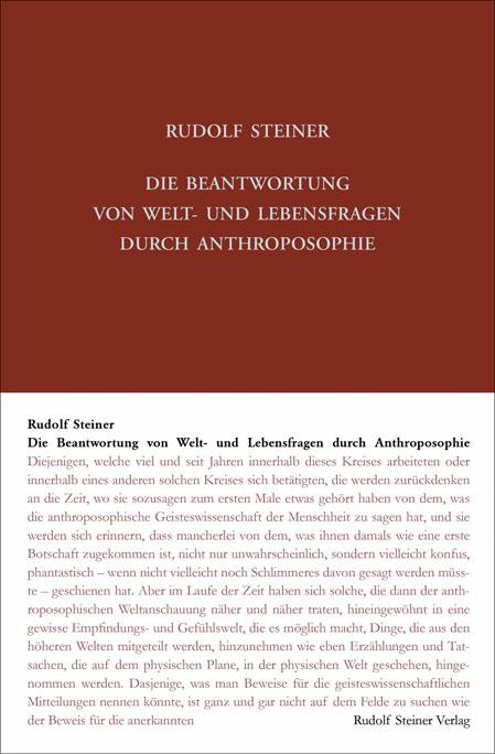 Vorderes Coverbild Die Beantwortung von Welt- und Lebensfragen durch Anthroposophie