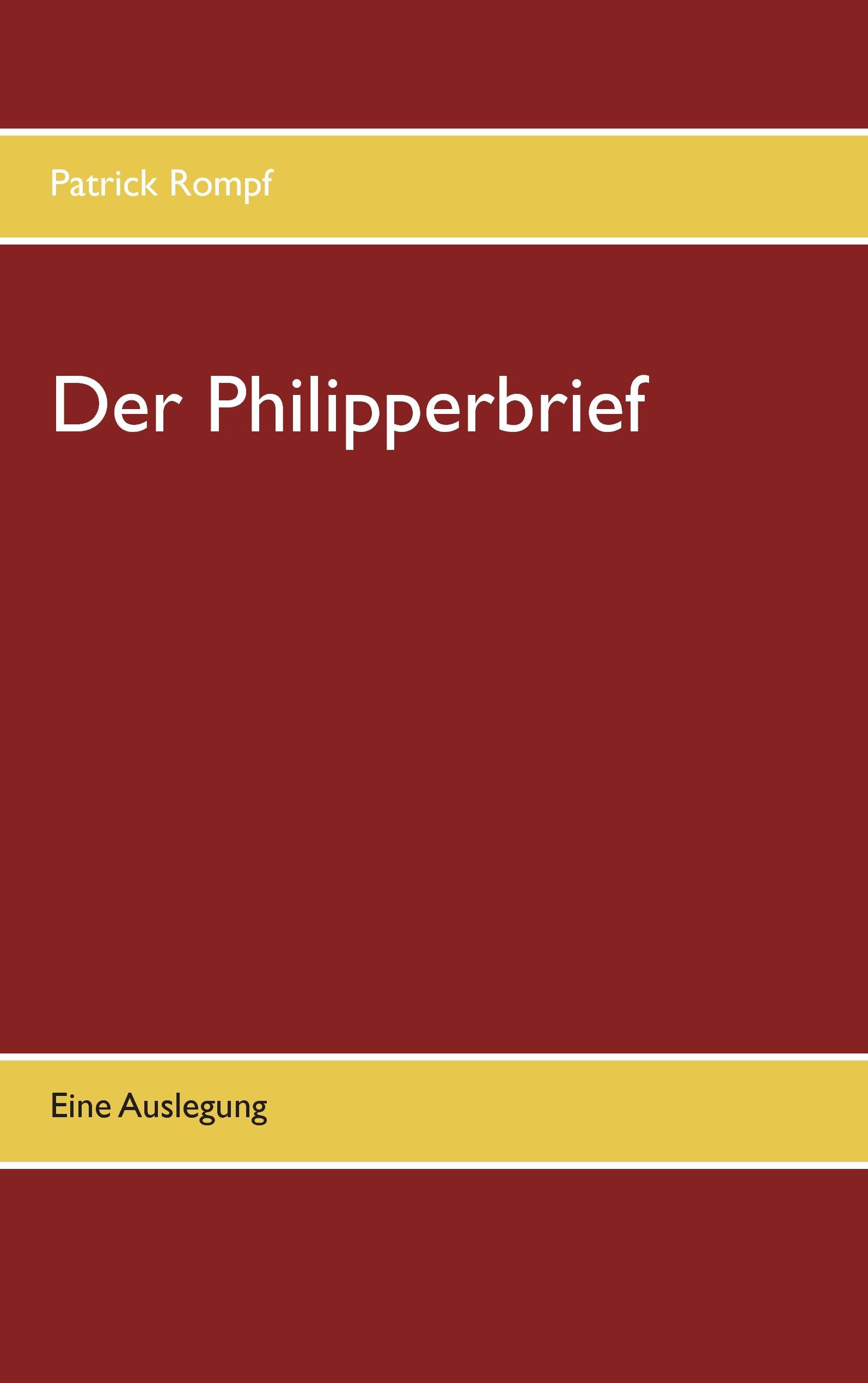 Vorderes Coverbild Der Philipperbrief