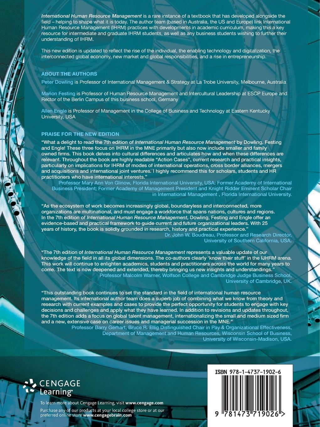 Rückseitencover International Human Resource Management 7e