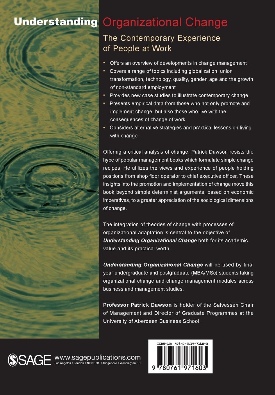 Rückseitencover Understanding Organizational Change