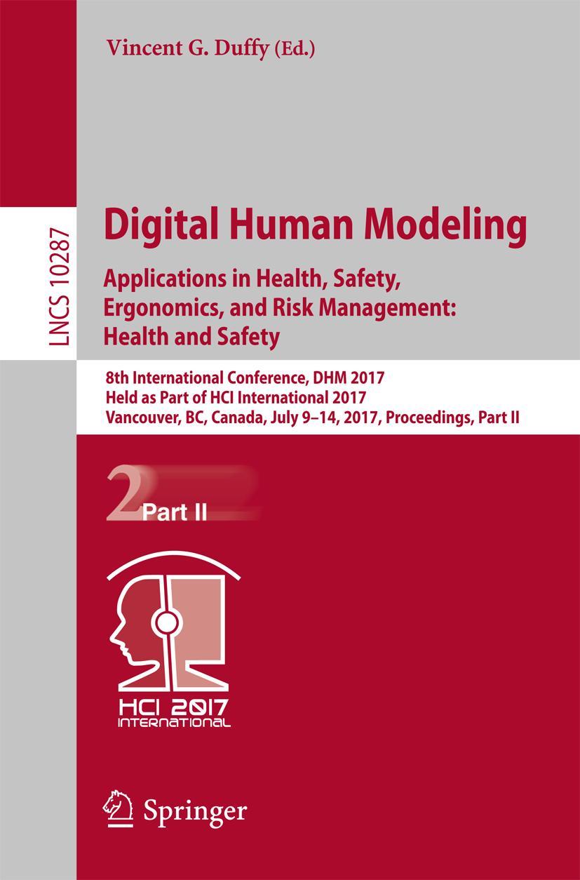 Vorderes Coverbild Digital Human Modeling. Applications in Health, Safety, Ergonomics, and Risk Management: Health and Safety