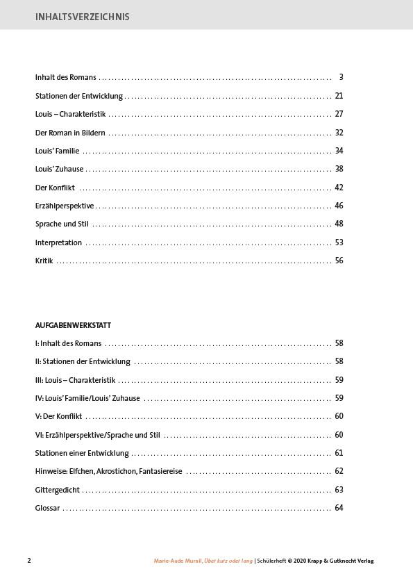 Beispielinhalt (Bild) Über kurz oder lang - Marie-Aude Murail