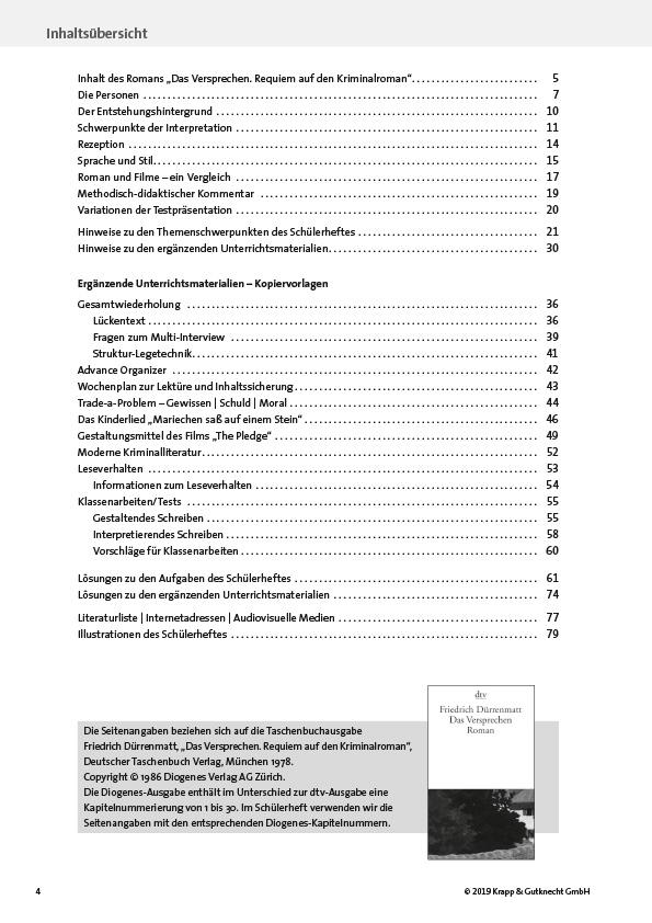 Beispielinhalt (Bild) Das Versprechen - Friedrich Dürrenmatt