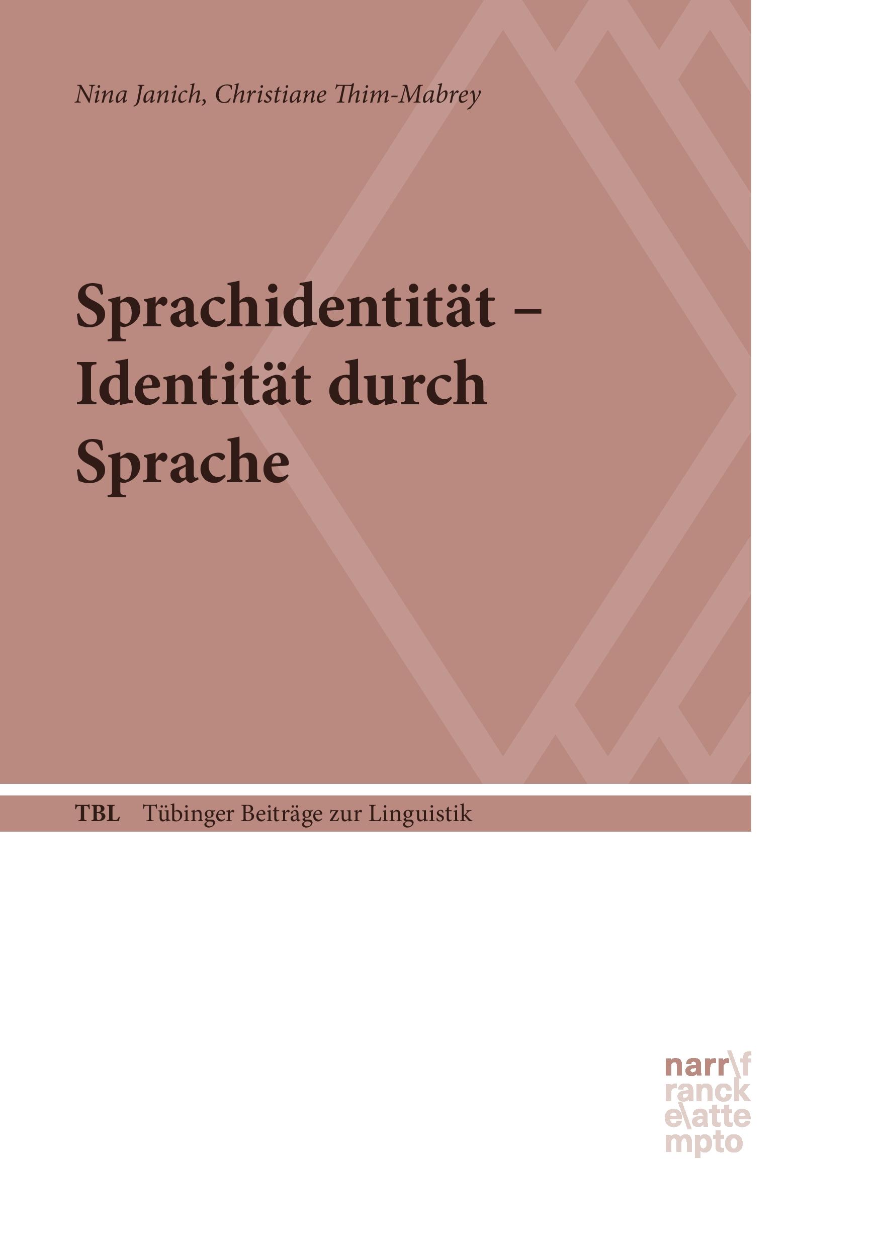 Vorderes Coverbild Sprachidentität - Identität durch Sprache