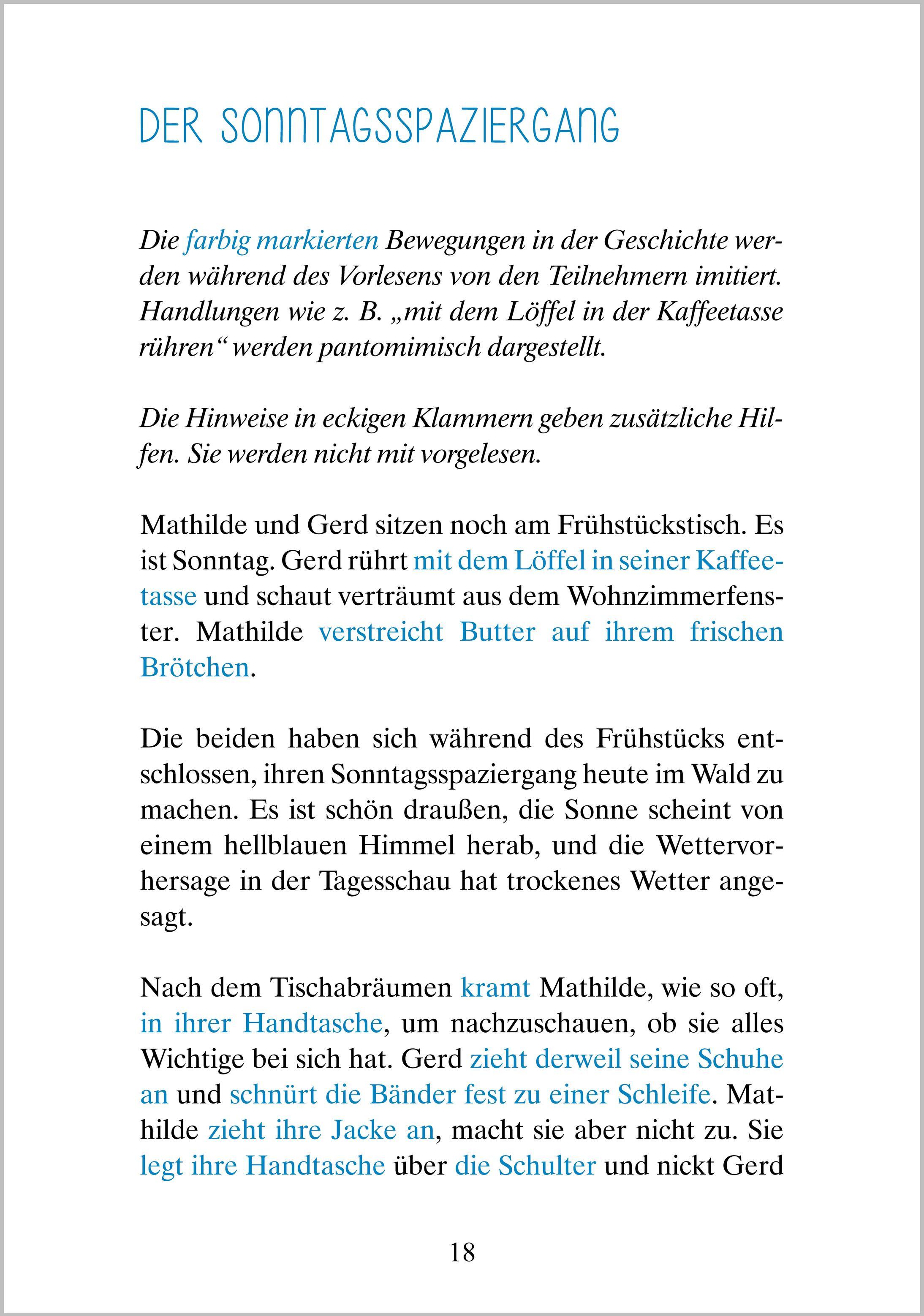 Beispielinhalt (Bild) Bewegungsgeschichten für Senioren